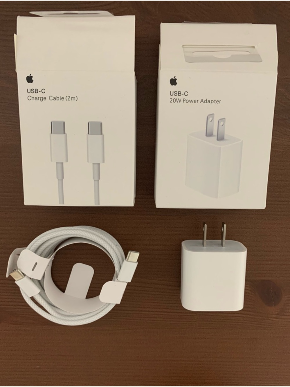 Apple USB-C 20W Power Adapter and 2m USB-C Charge Cable - White
